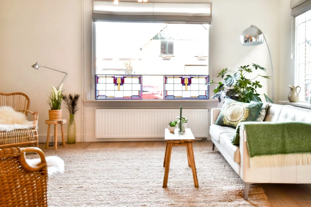 geblurde versie van de foto als achtergrond