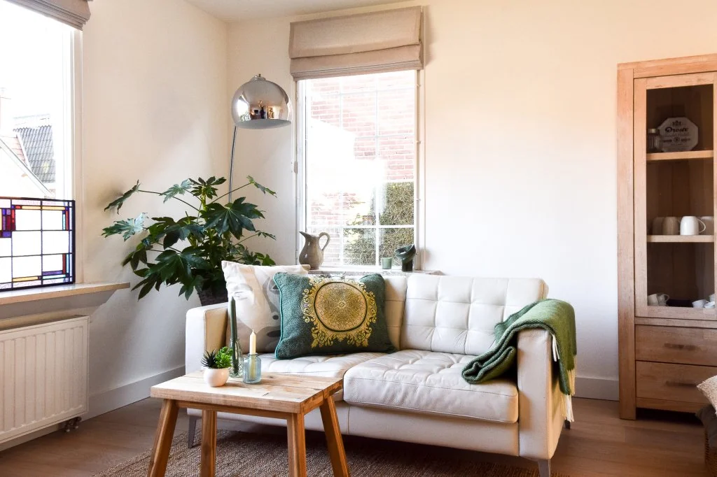 geblurde versie van de foto als achtergrond