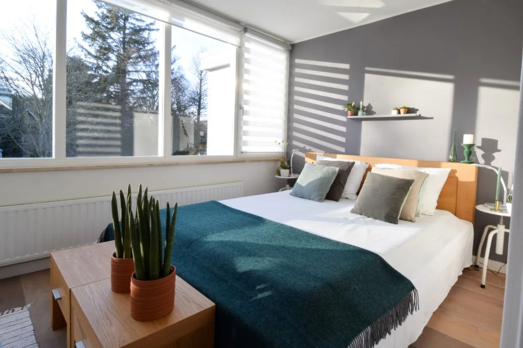 geblurde versie van de foto als achtergrond