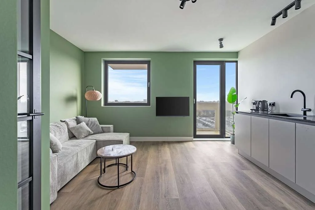 geblurde versie van de foto als achtergrond