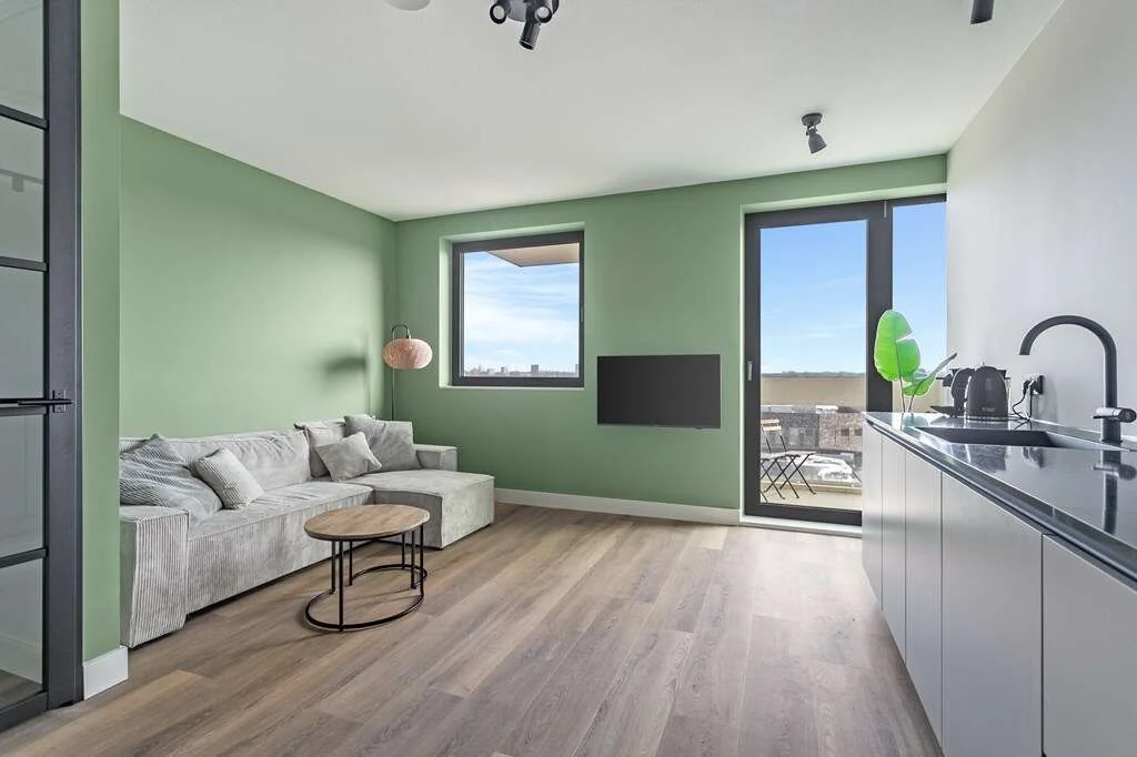 geblurde versie van de foto als achtergrond