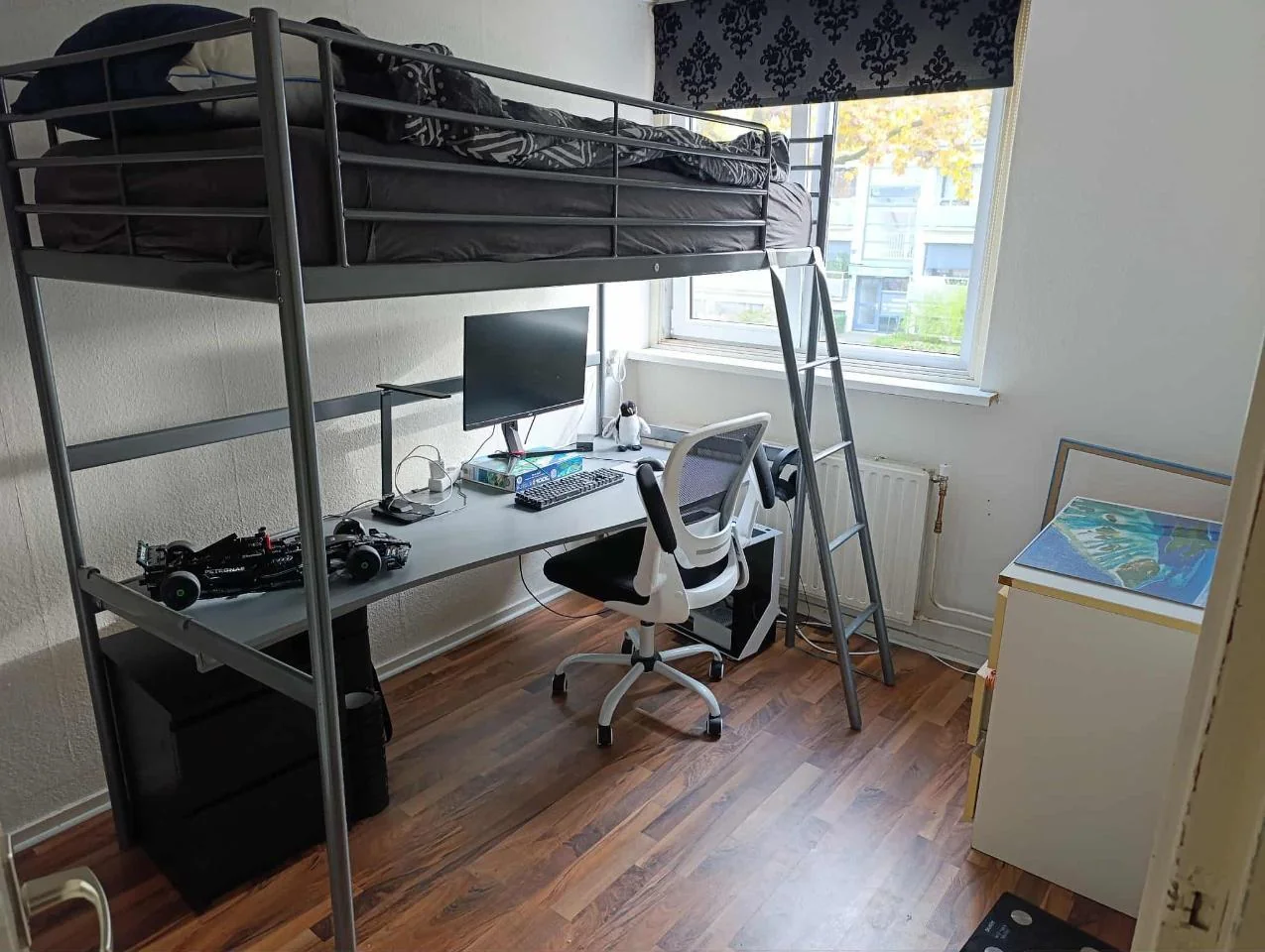 geblurde versie van de foto als achtergrond