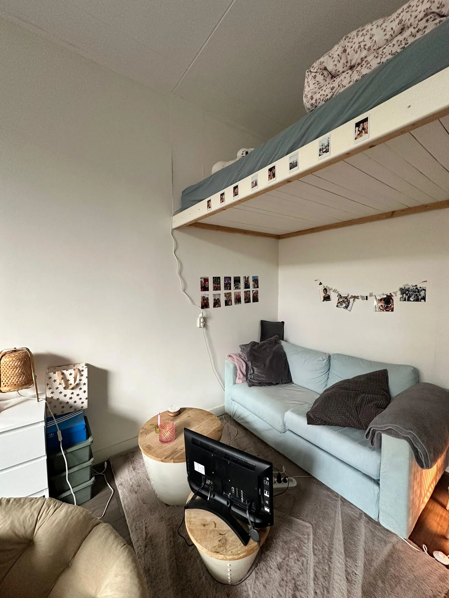 geblurde versie van de foto als achtergrond