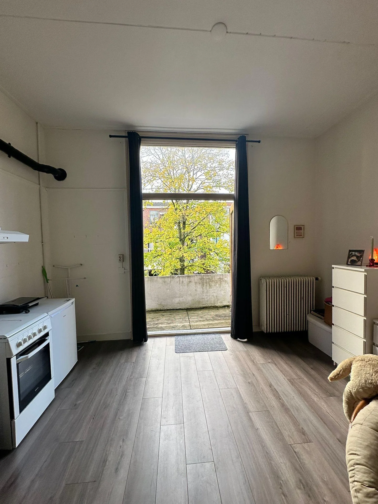 geblurde versie van de foto als achtergrond