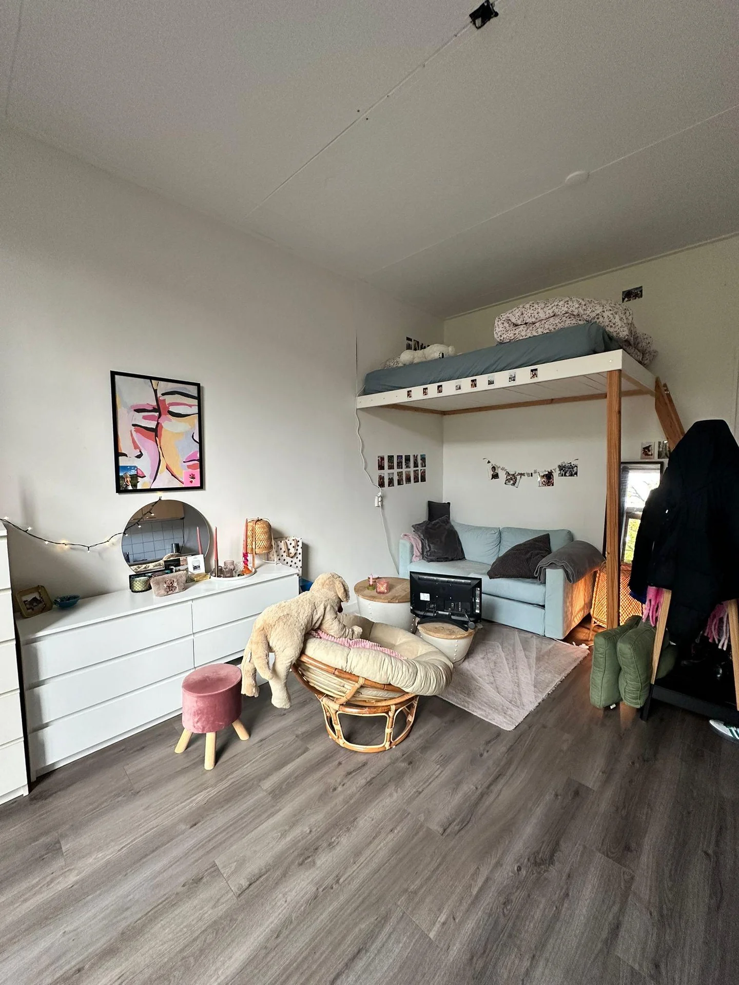 geblurde versie van de foto als achtergrond