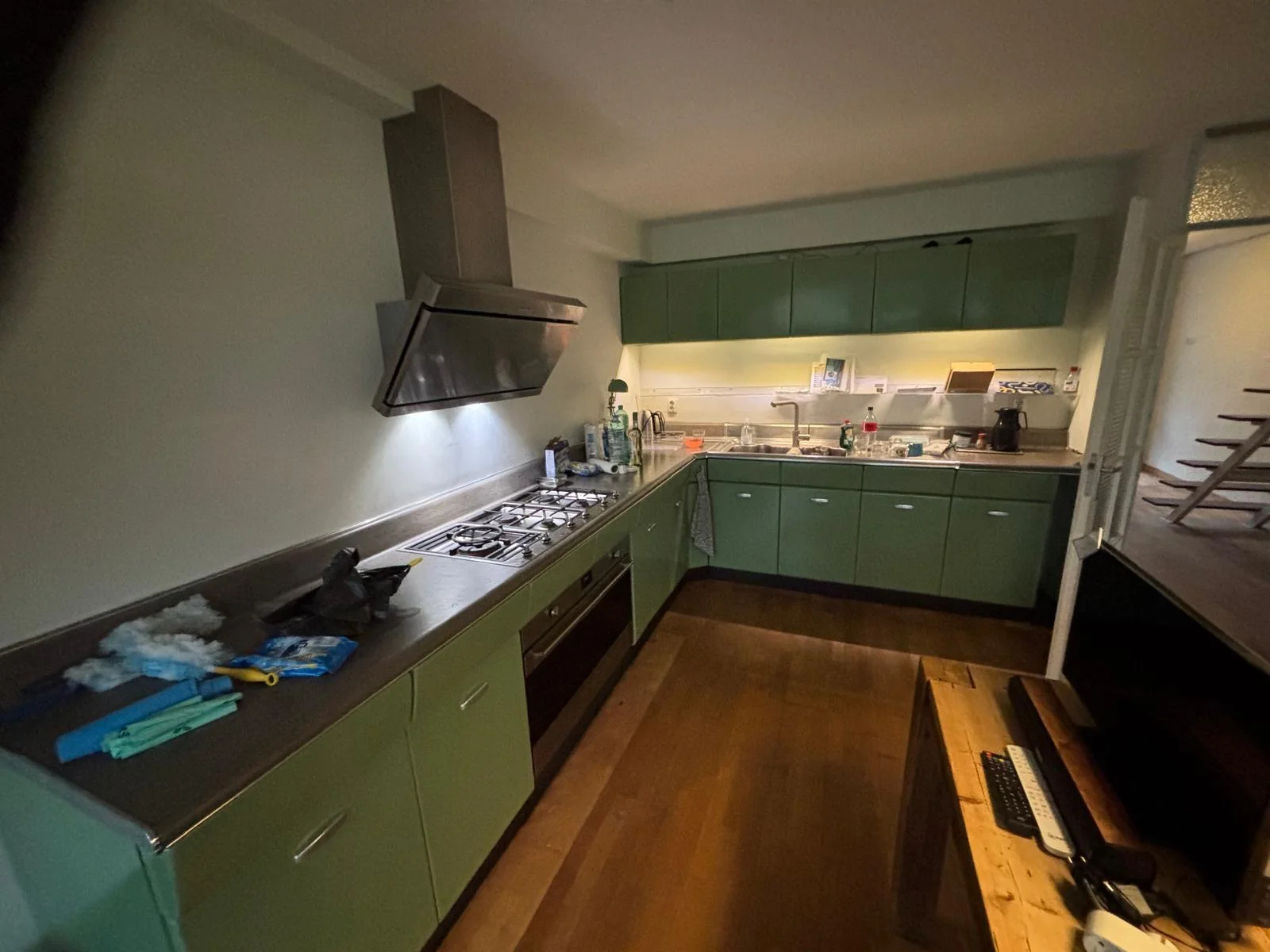 geblurde versie van de foto als achtergrond