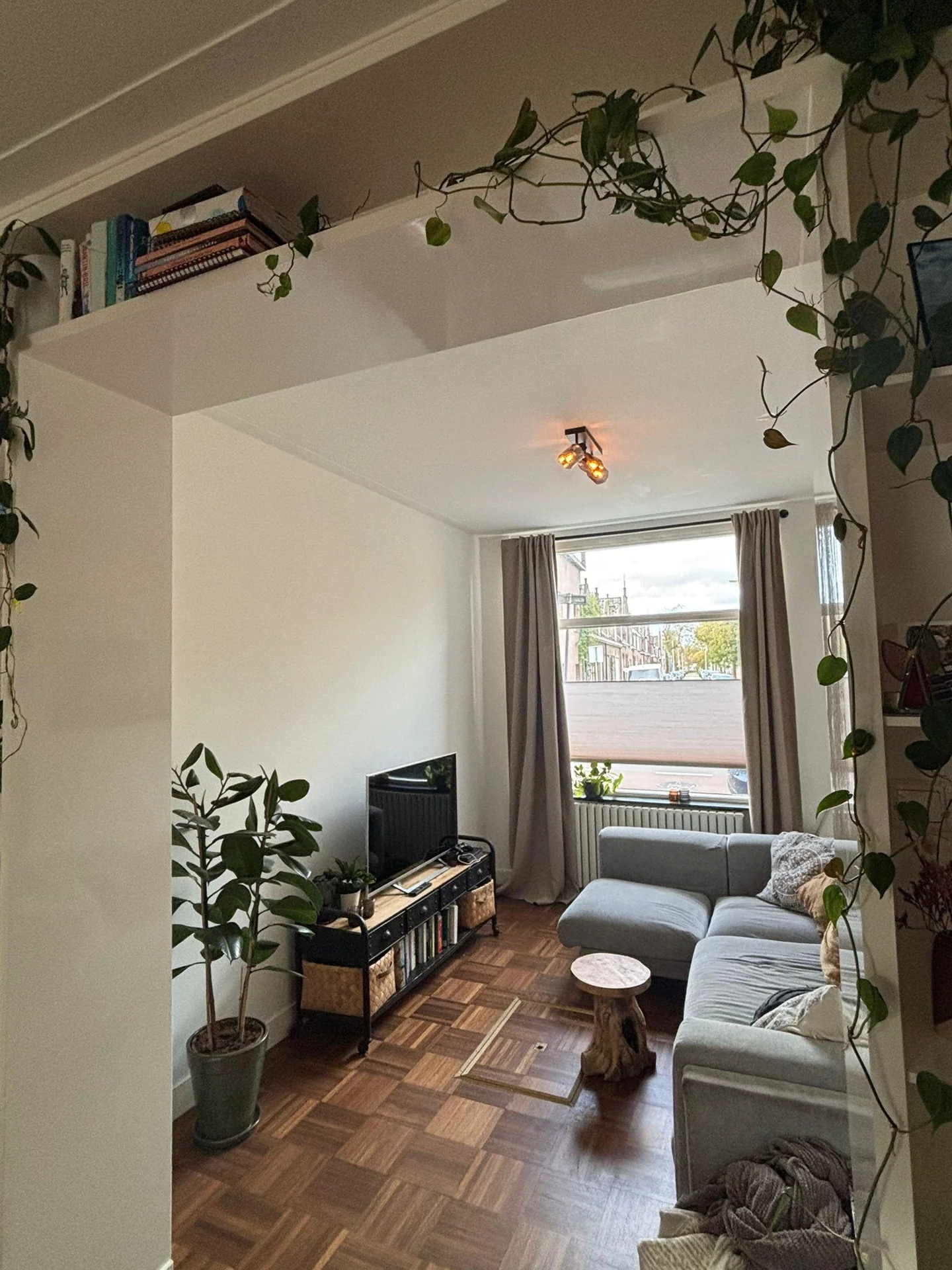 geblurde versie van de foto als achtergrond