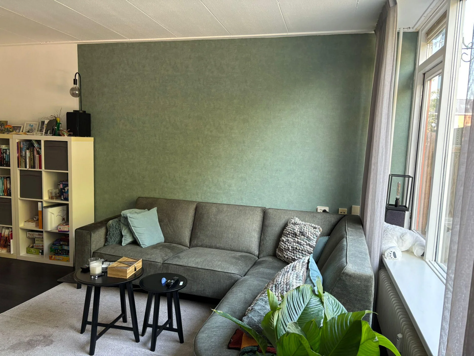 geblurde versie van de foto als achtergrond