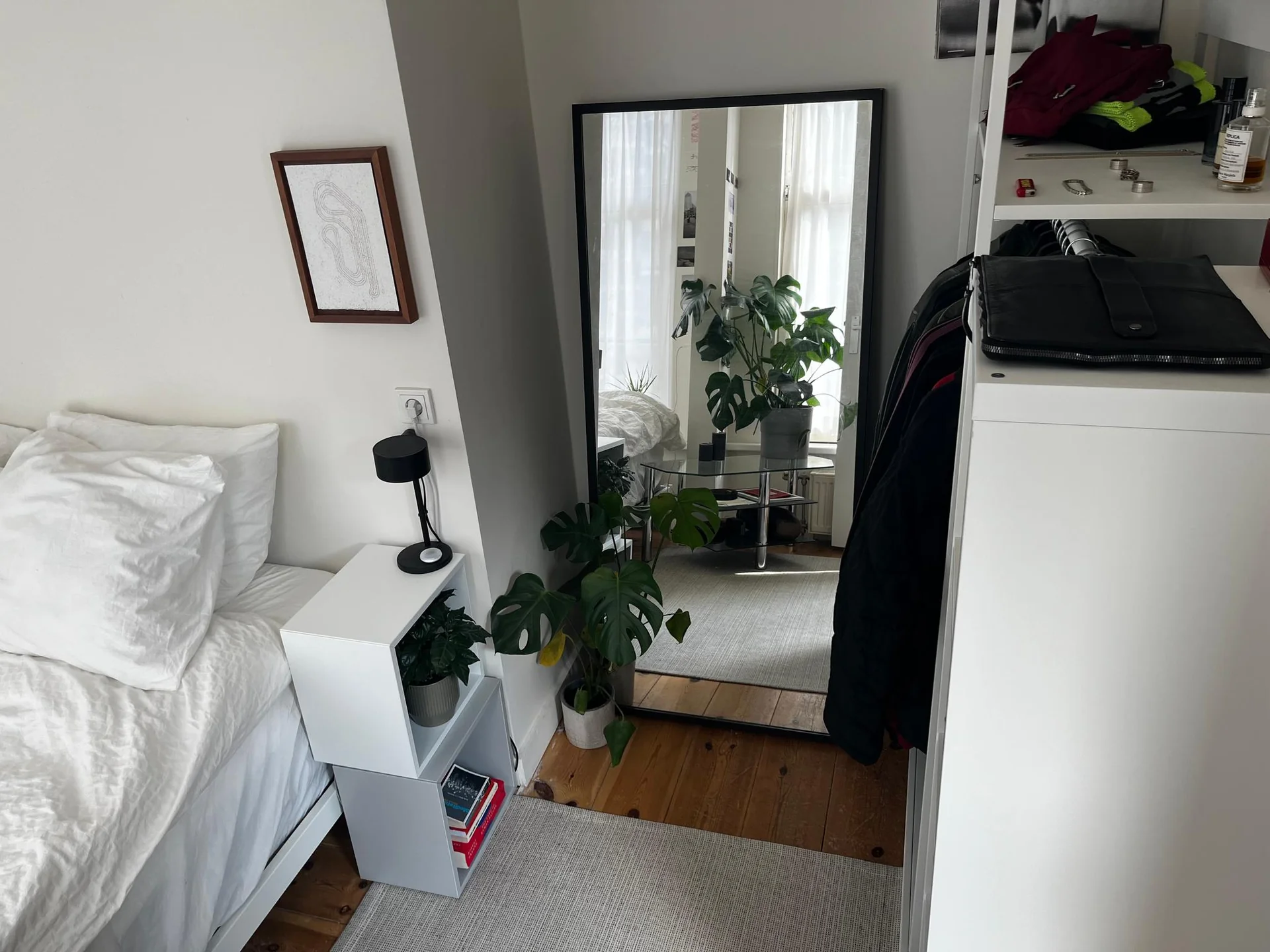 geblurde versie van de foto als achtergrond