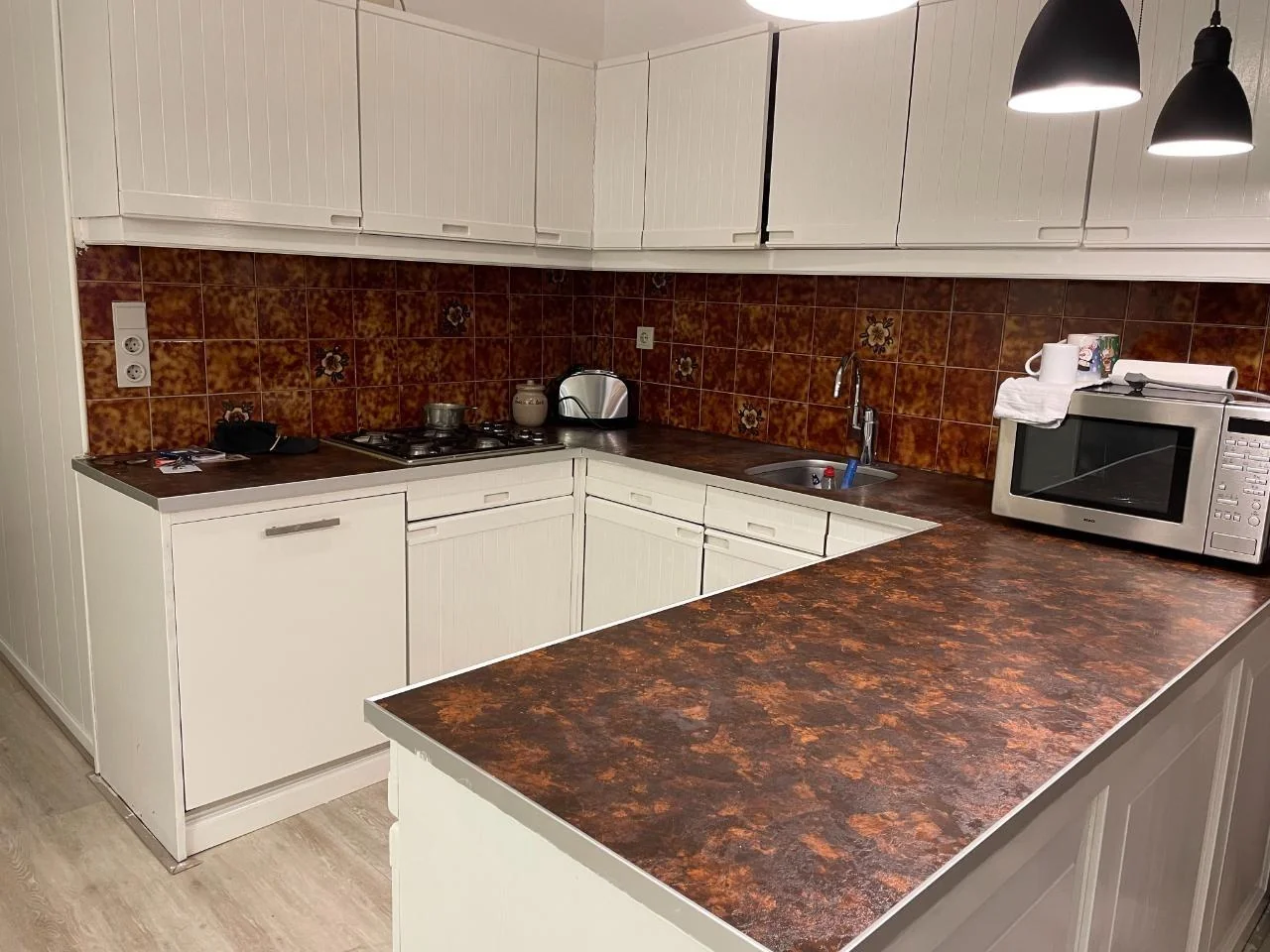 geblurde versie van de foto als achtergrond