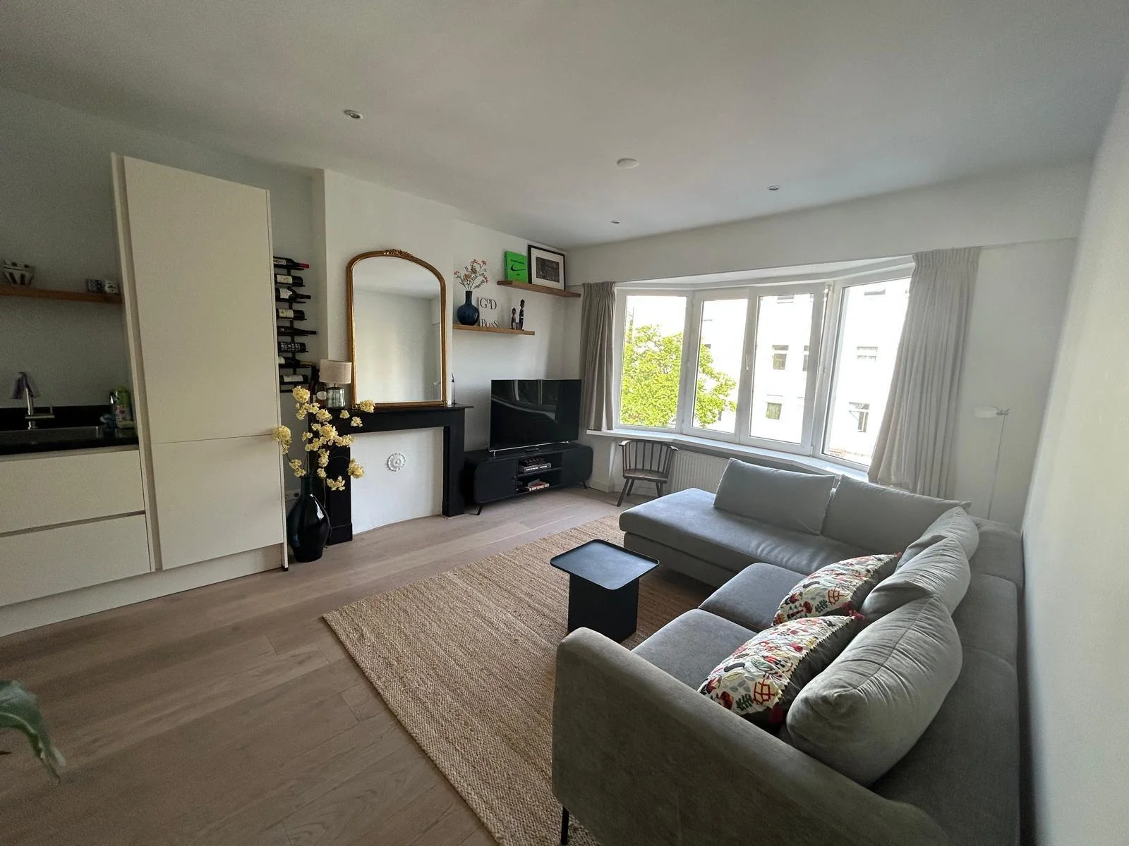 geblurde versie van de foto als achtergrond