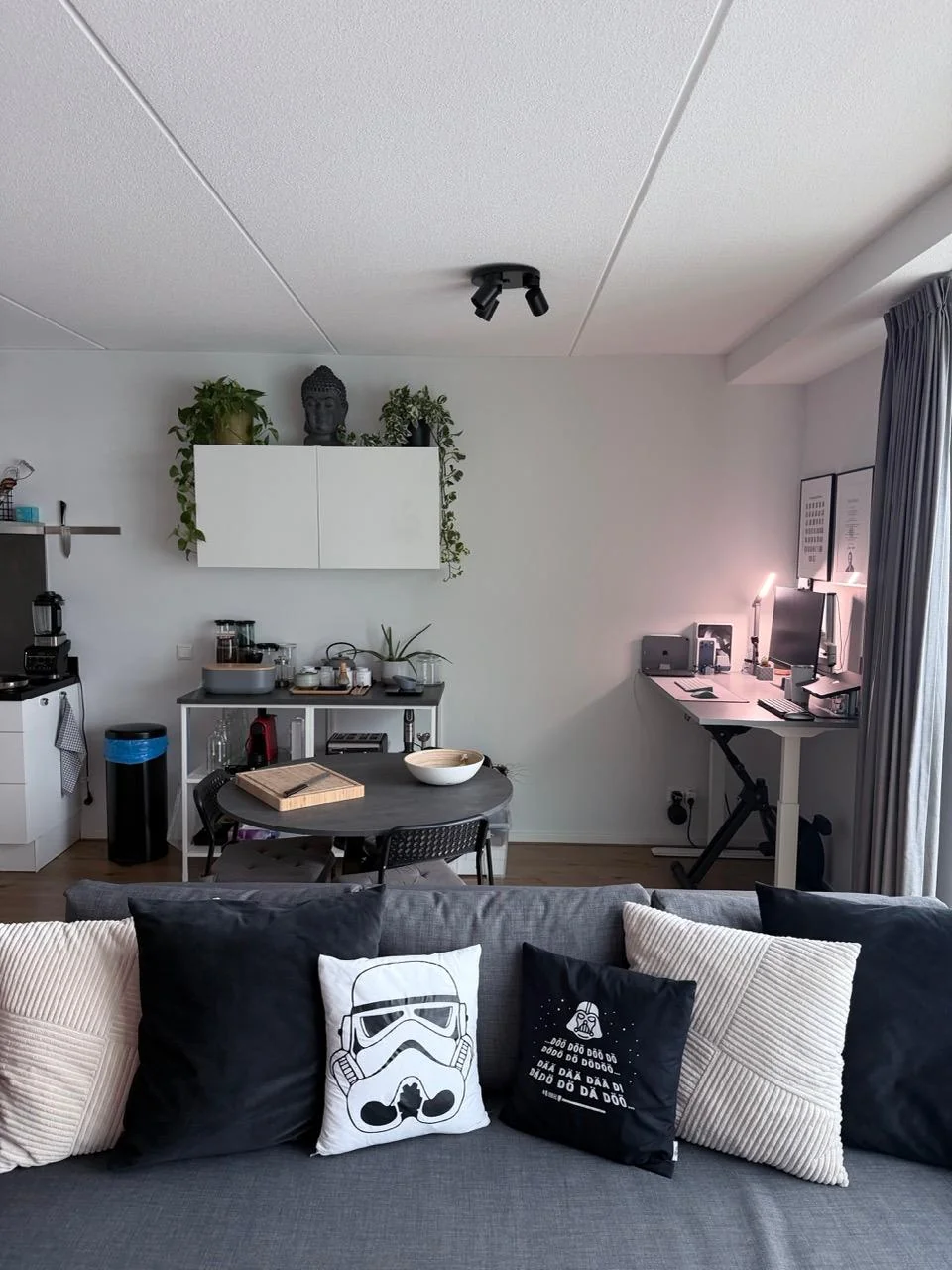 geblurde versie van de foto als achtergrond