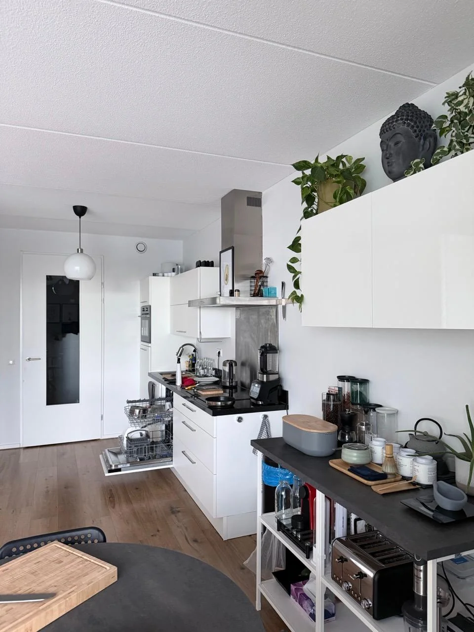 geblurde versie van de foto als achtergrond