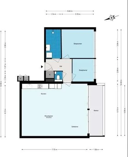 geblurde versie van de foto als achtergrond