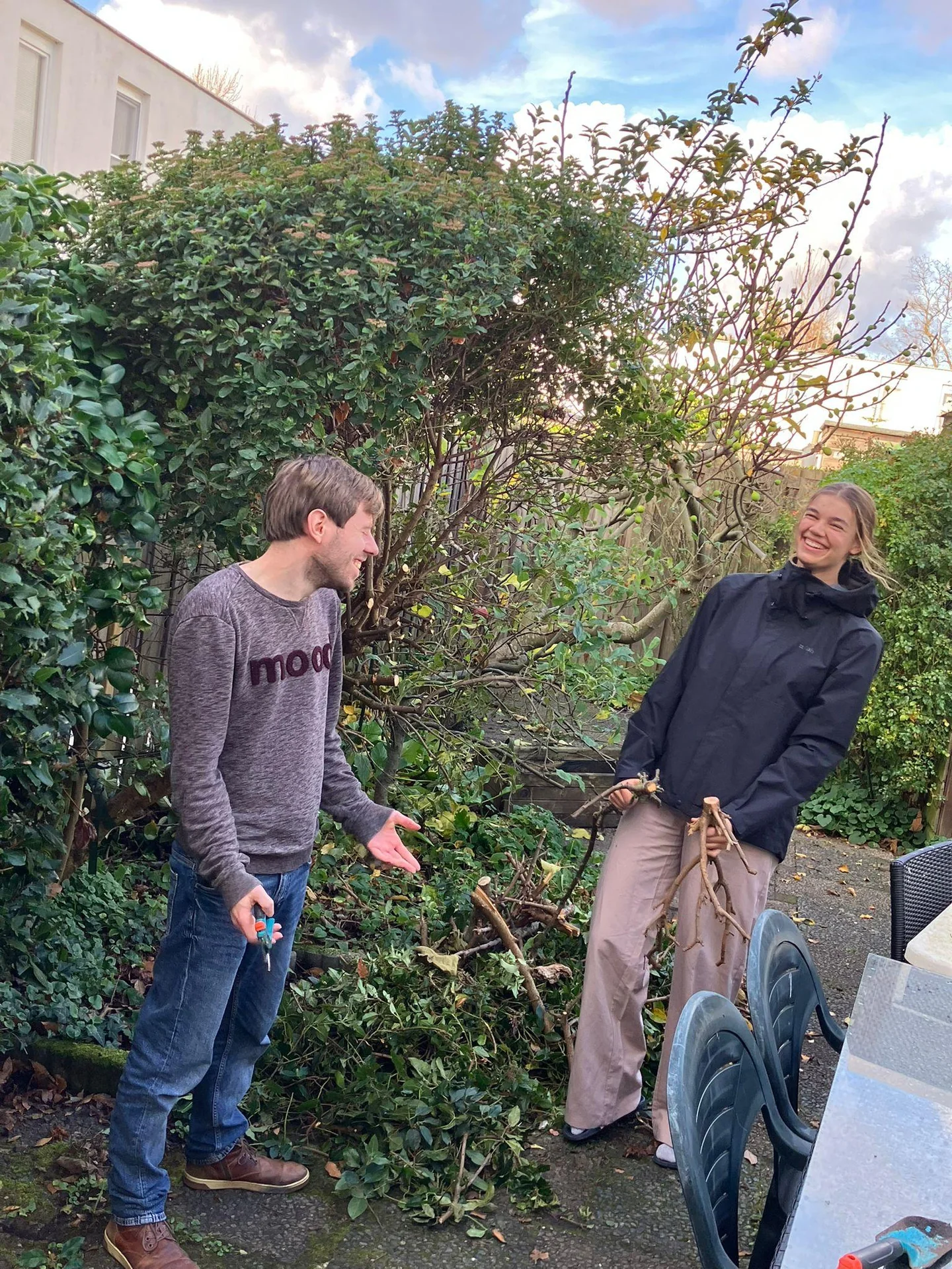 geblurde versie van de foto als achtergrond