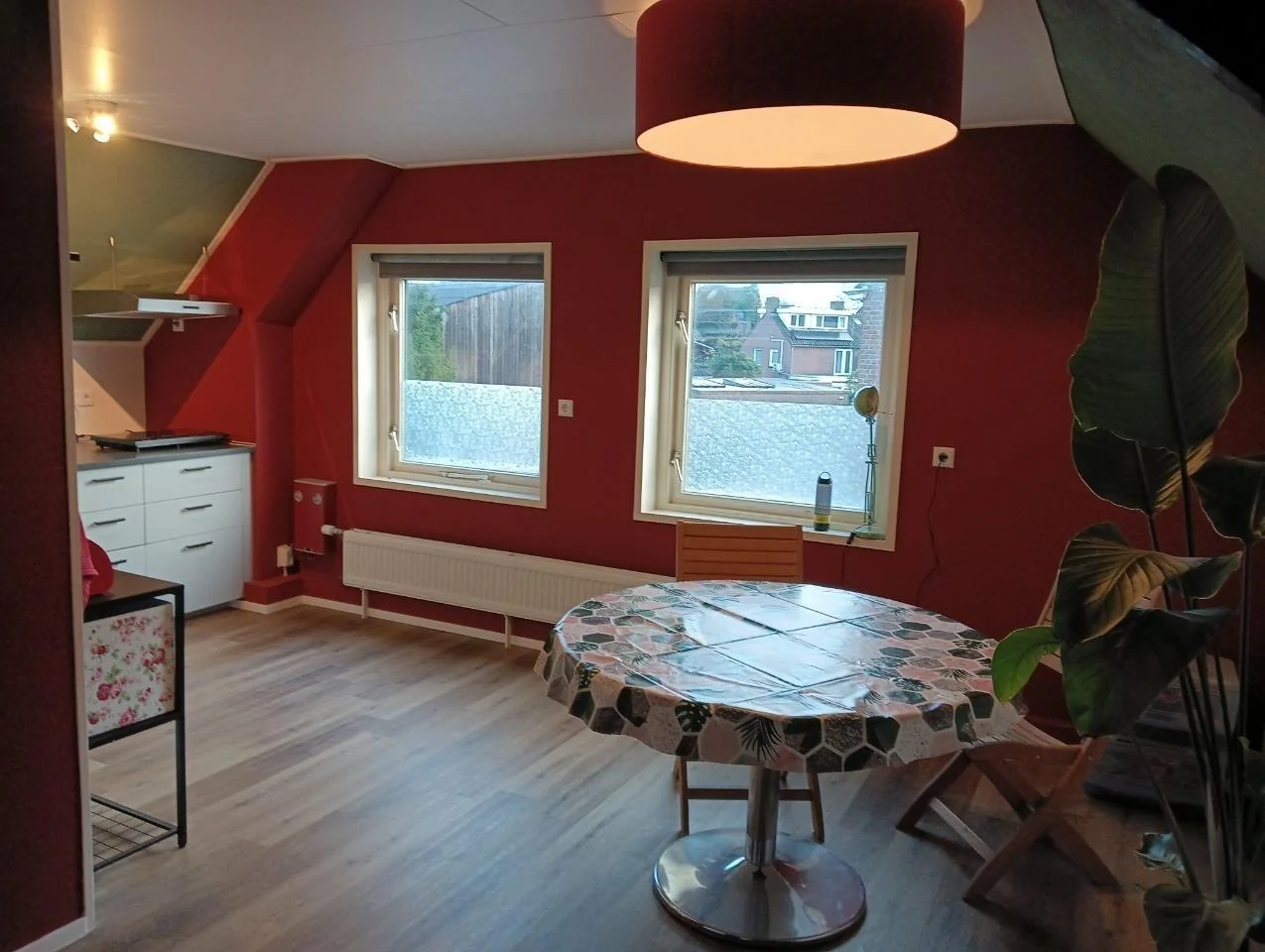 geblurde versie van de foto als achtergrond