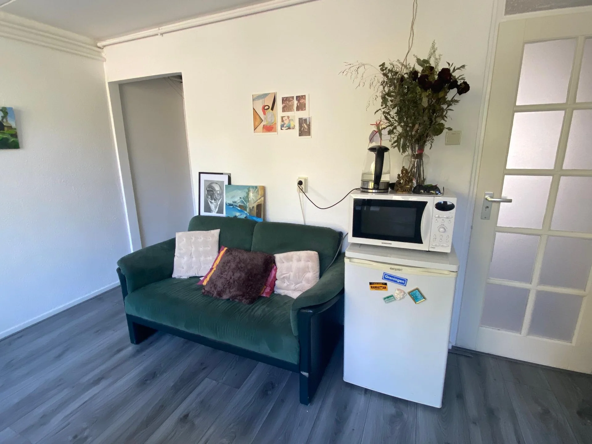 geblurde versie van de foto als achtergrond