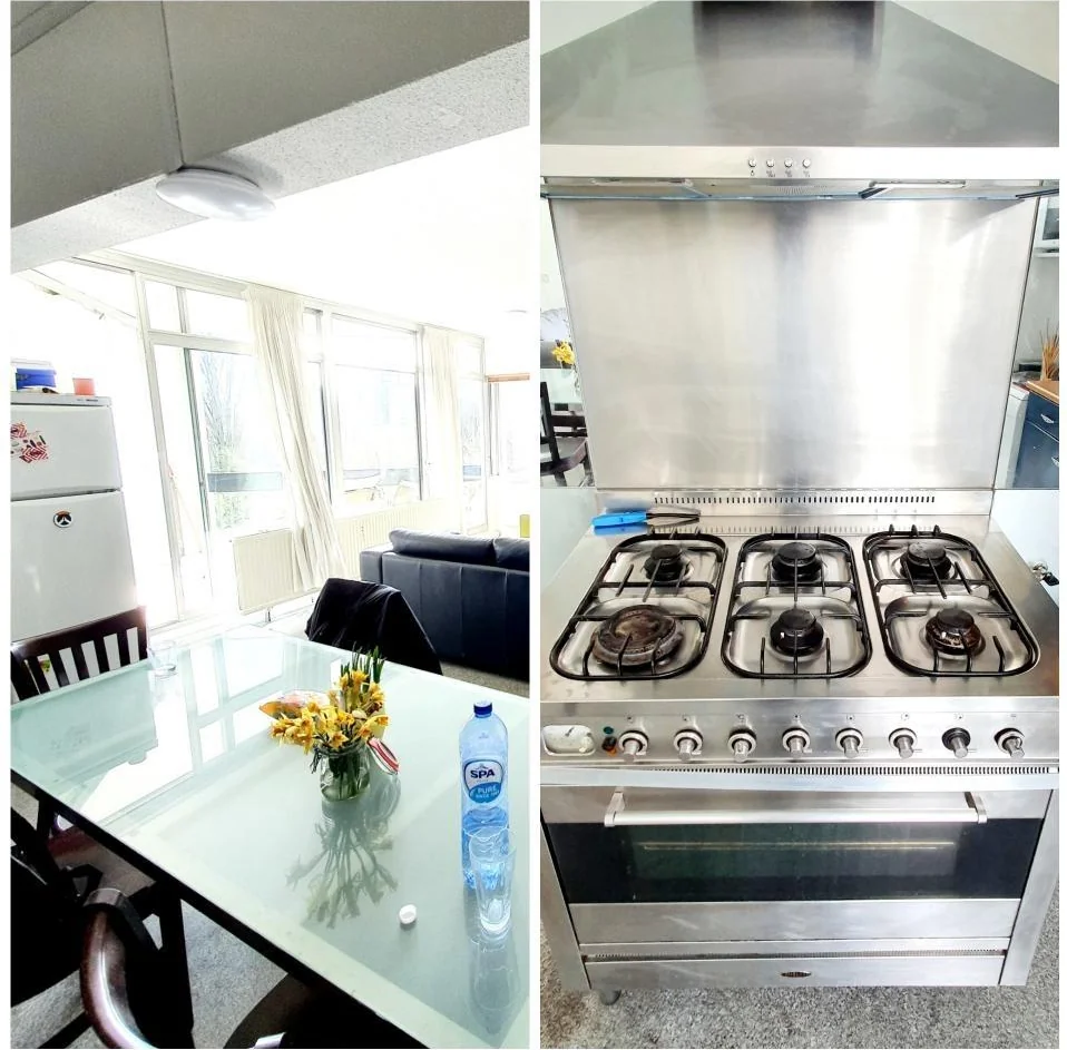 geblurde versie van de foto als achtergrond