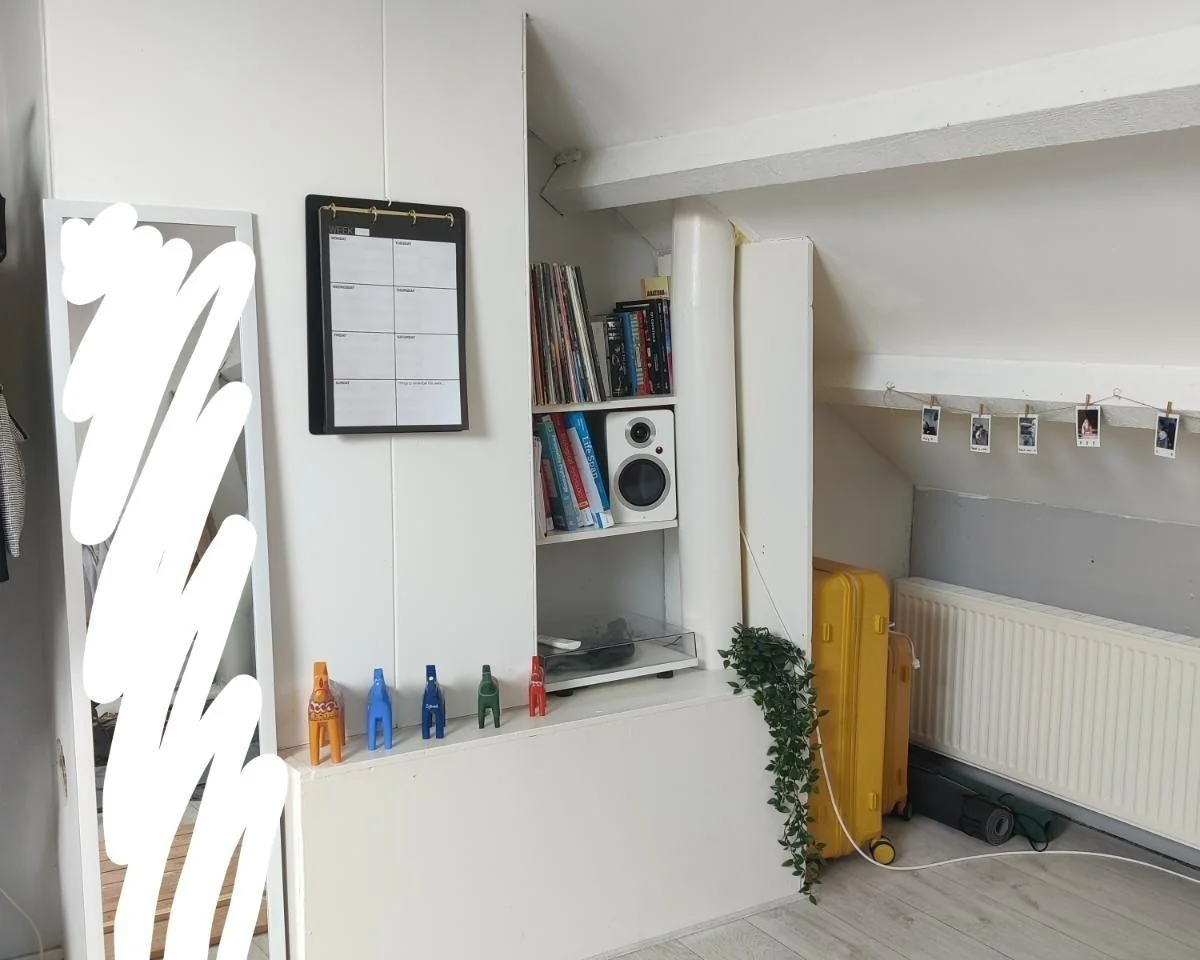 geblurde versie van de foto als achtergrond