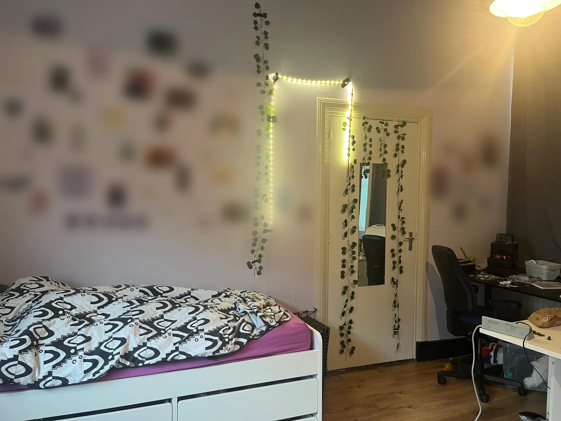 geblurde versie van de foto als achtergrond