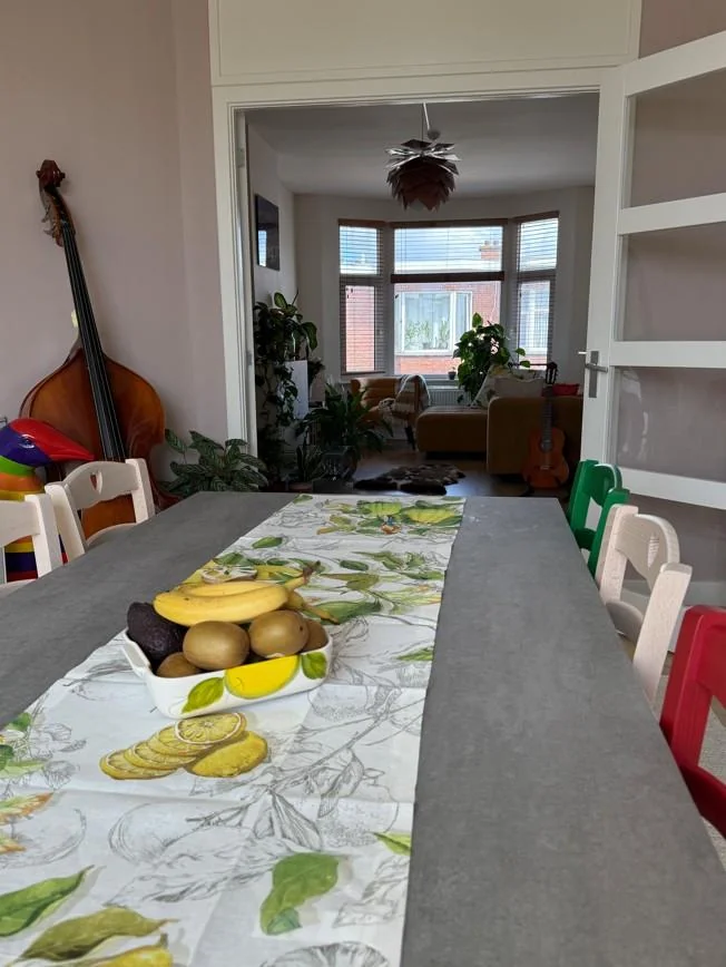 geblurde versie van de foto als achtergrond