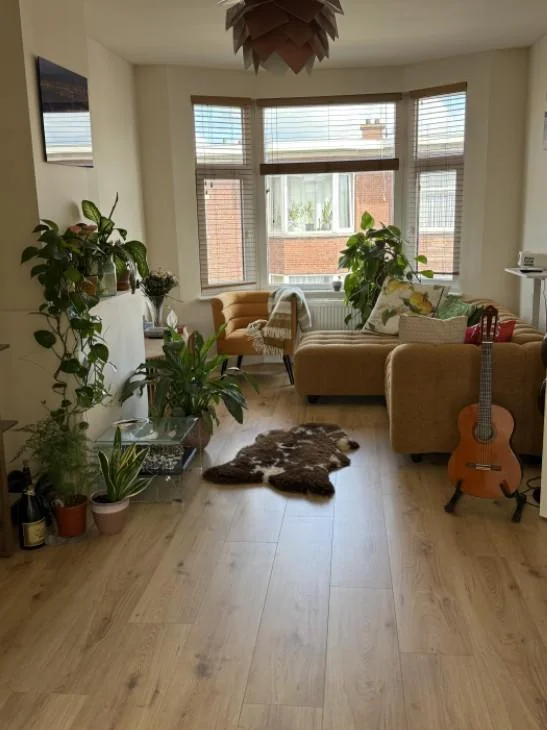 geblurde versie van de foto als achtergrond