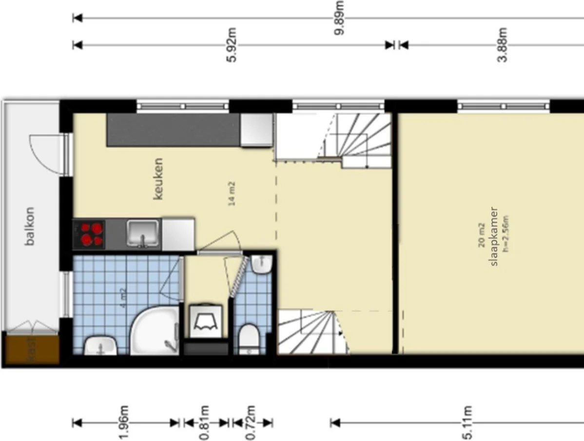 geblurde versie van de foto als achtergrond