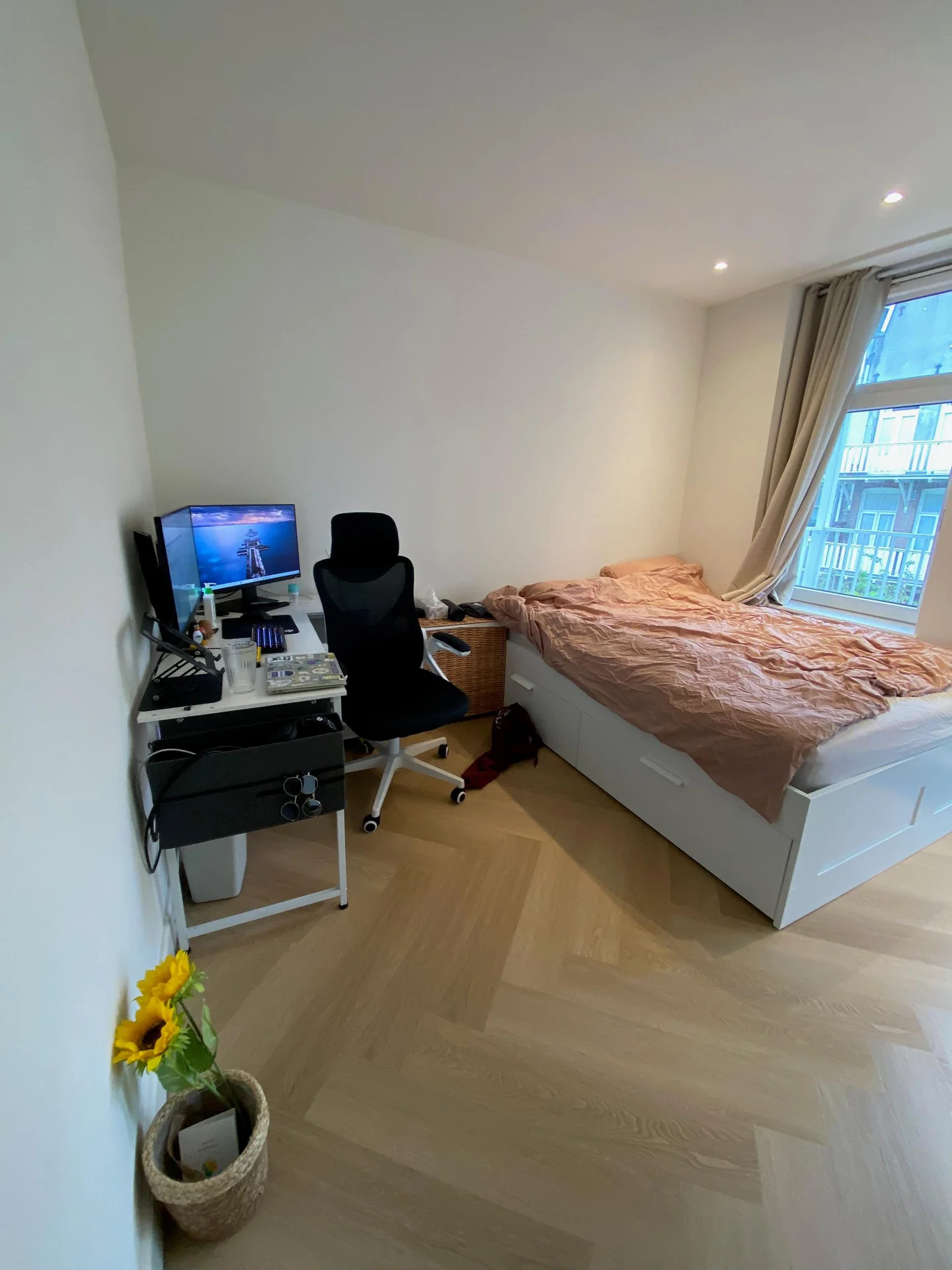 geblurde versie van de foto als achtergrond