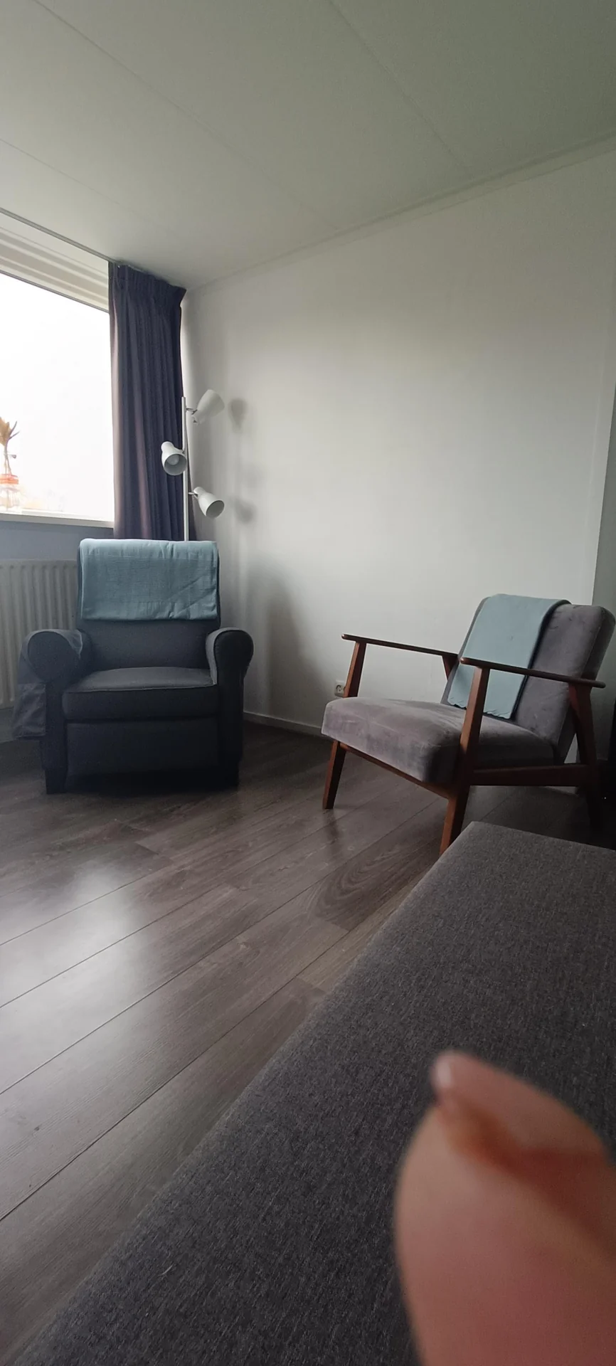 geblurde versie van de foto als achtergrond