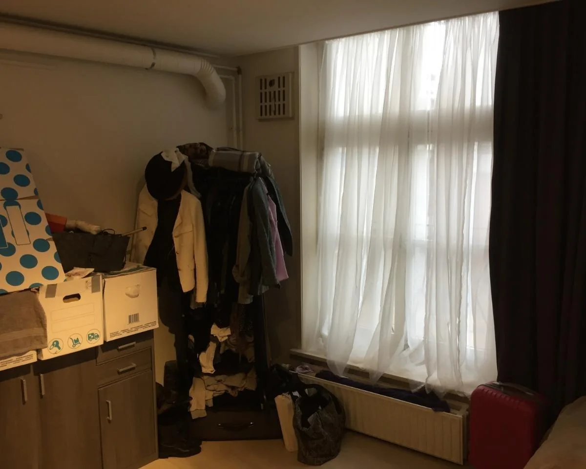 geblurde versie van de foto als achtergrond