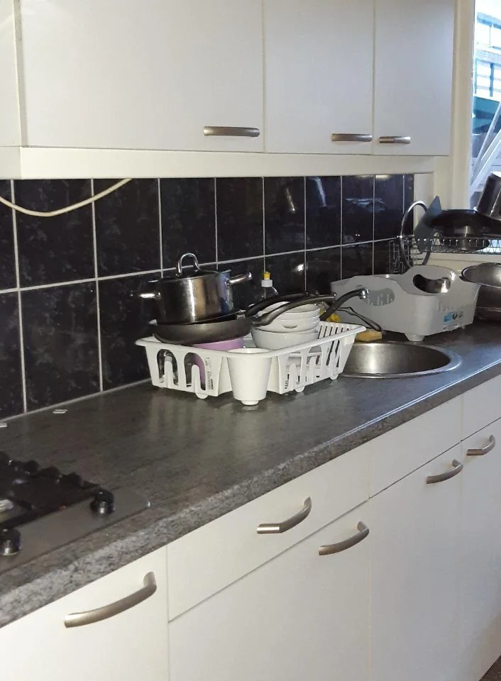 geblurde versie van de foto als achtergrond