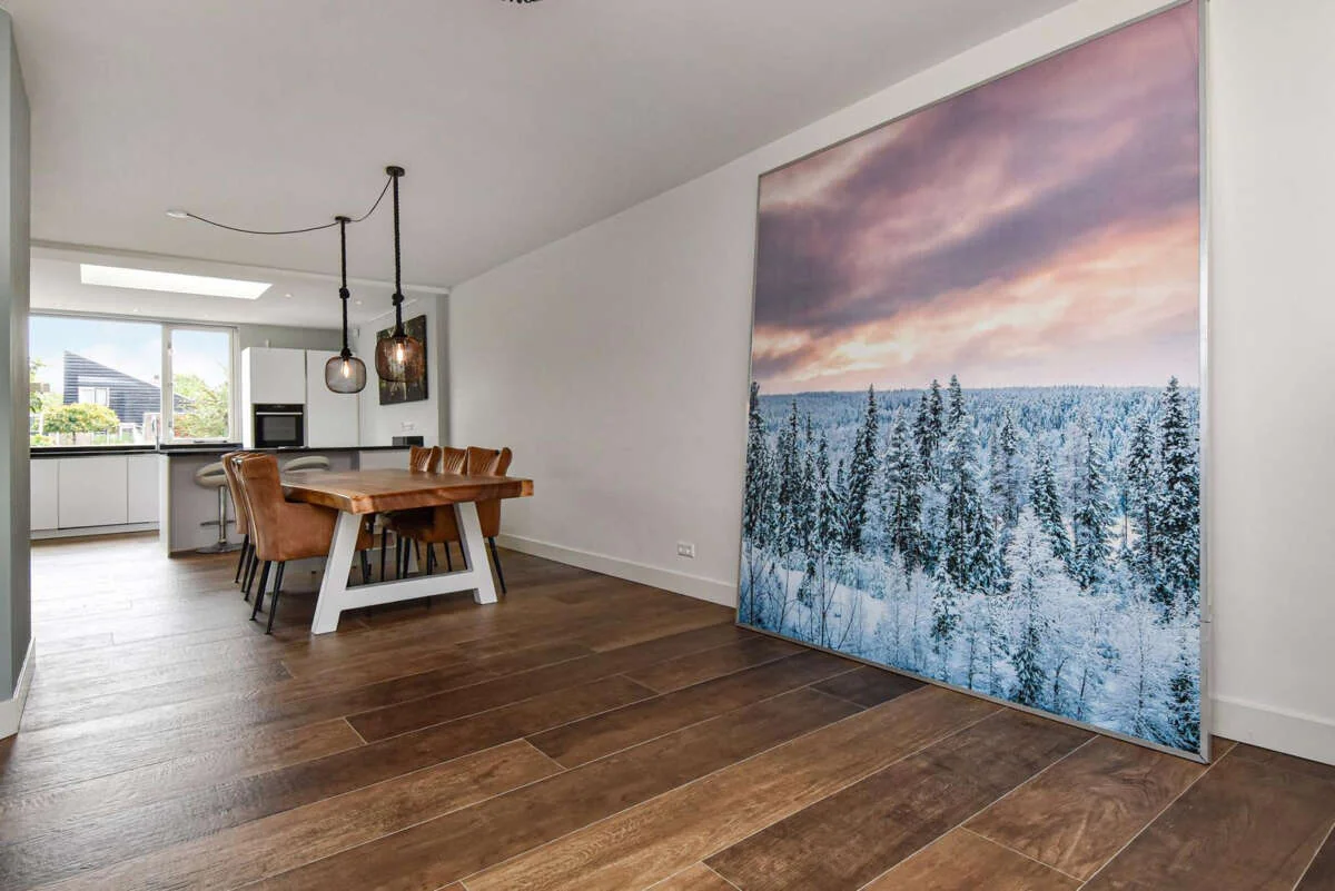 geblurde versie van de foto als achtergrond