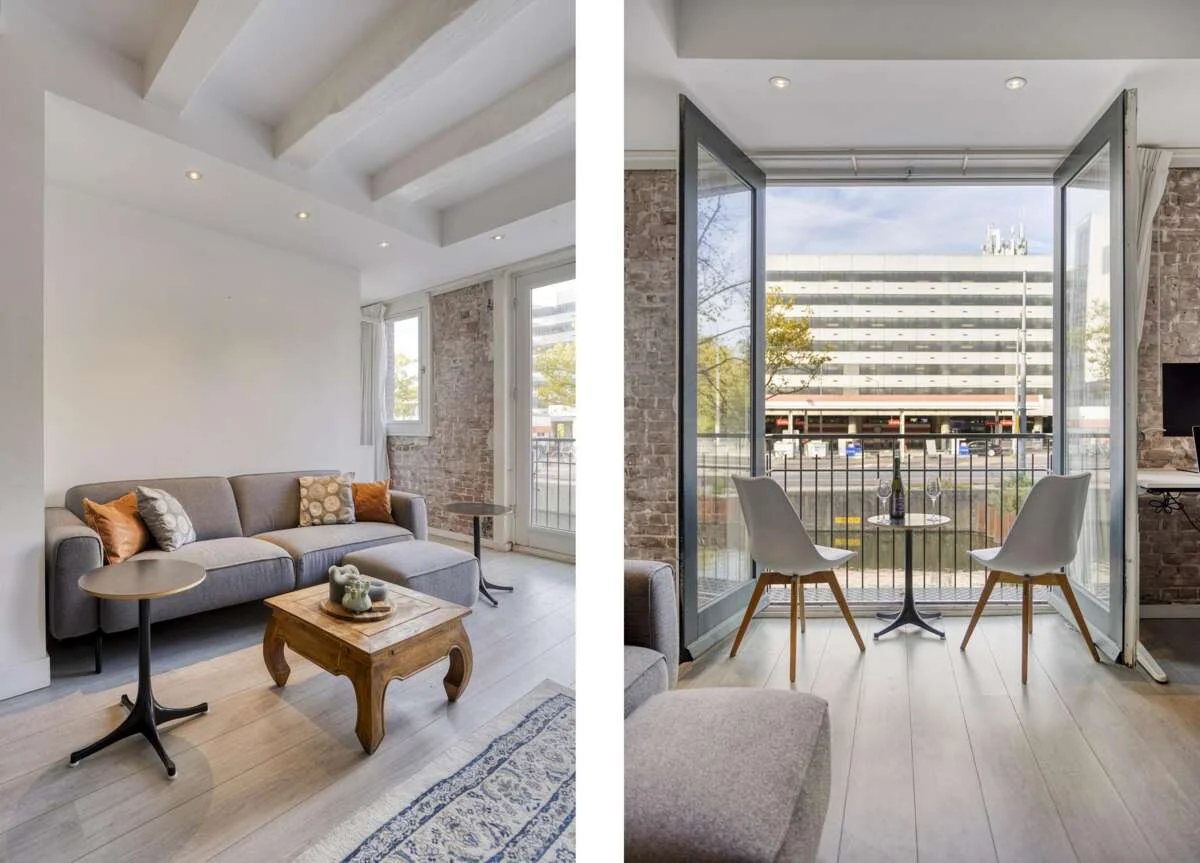 geblurde versie van de foto als achtergrond