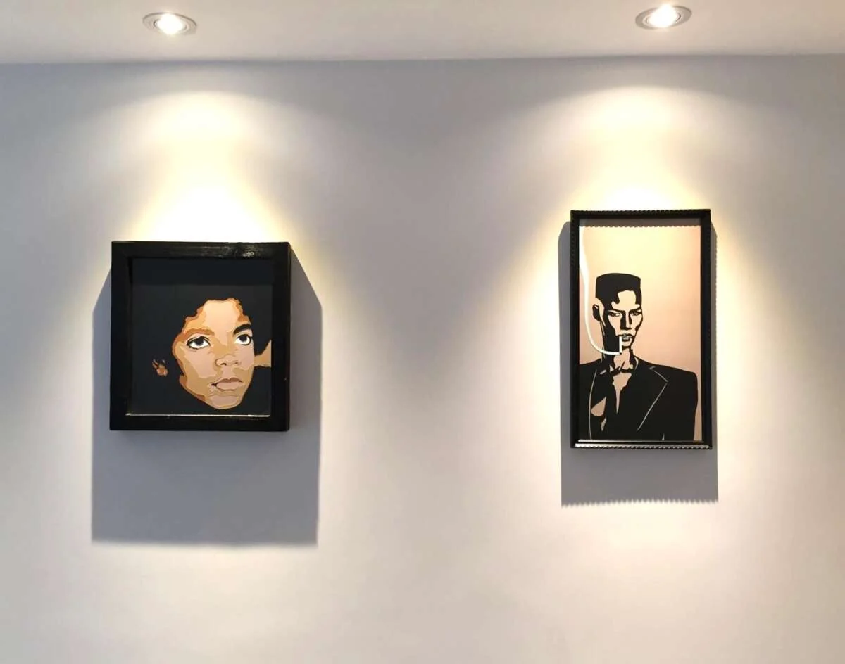 geblurde versie van de foto als achtergrond