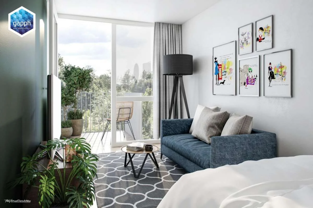 geblurde versie van de foto als achtergrond