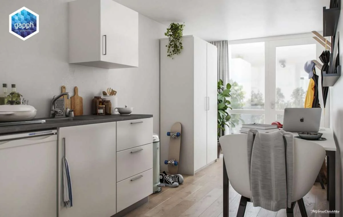 geblurde versie van de foto als achtergrond