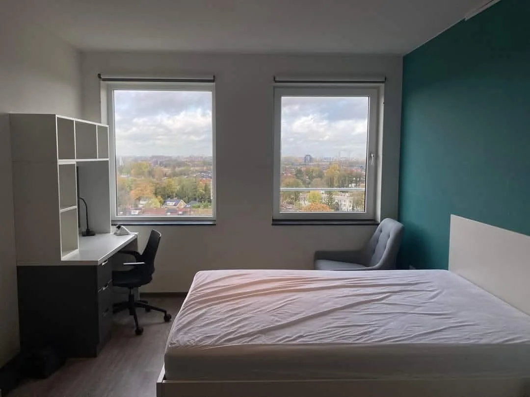 geblurde versie van de foto als achtergrond