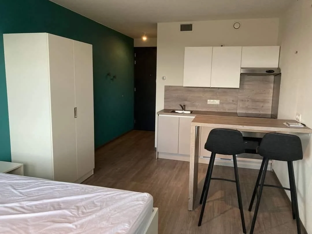 geblurde versie van de foto als achtergrond