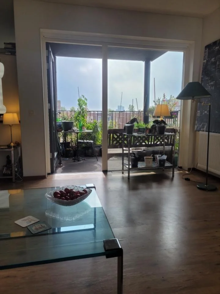 geblurde versie van de foto als achtergrond