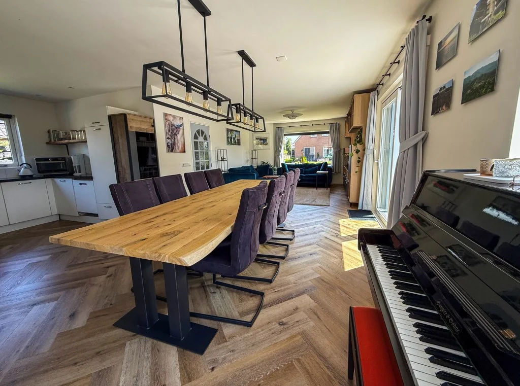 geblurde versie van de foto als achtergrond