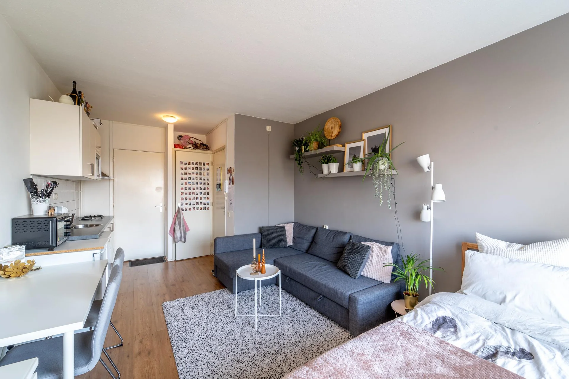 geblurde versie van de foto als achtergrond