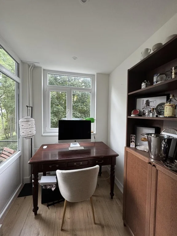 geblurde versie van de foto als achtergrond