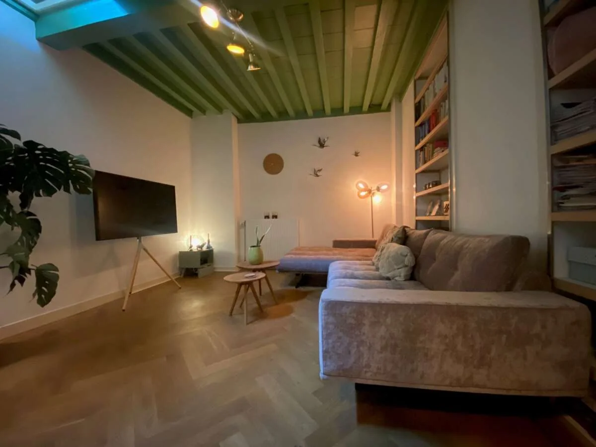 geblurde versie van de foto als achtergrond