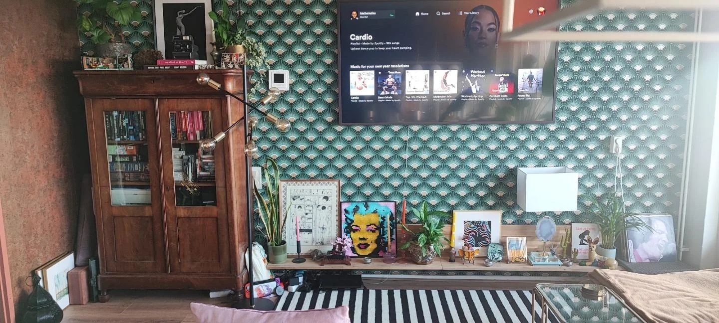 geblurde versie van de foto als achtergrond