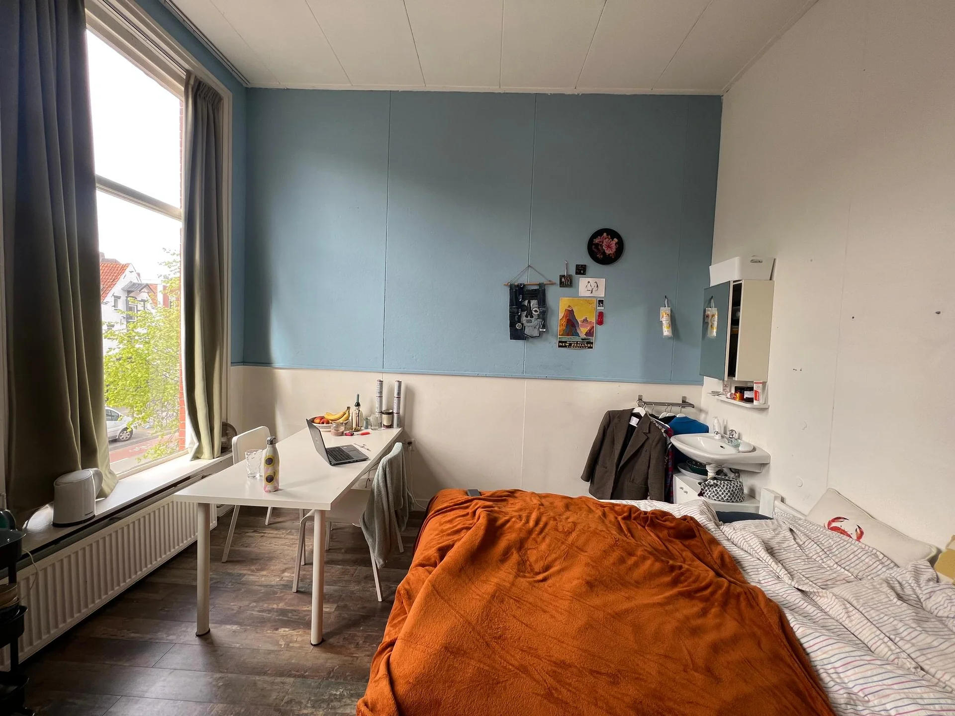 geblurde versie van de foto als achtergrond