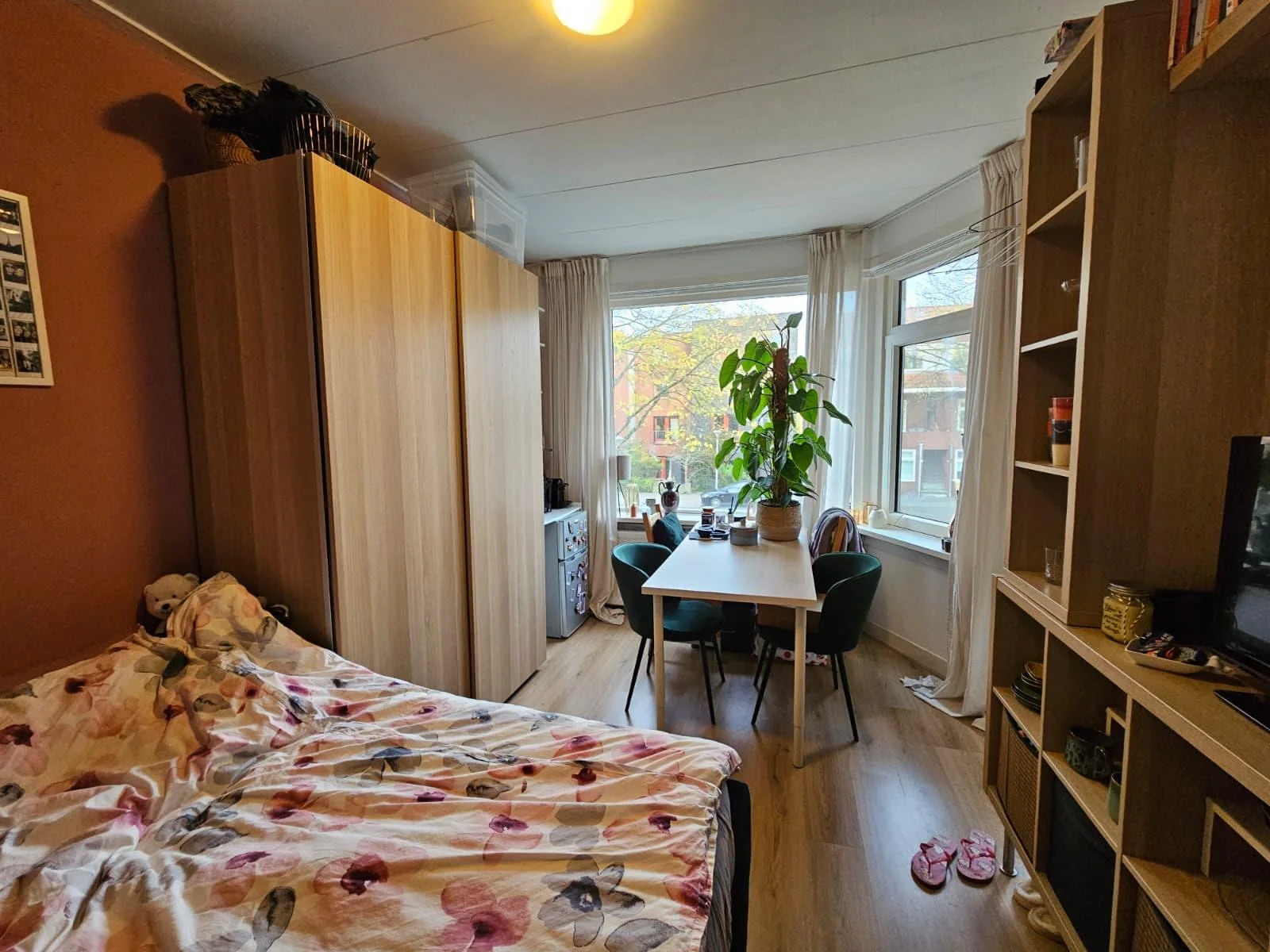 geblurde versie van de foto als achtergrond