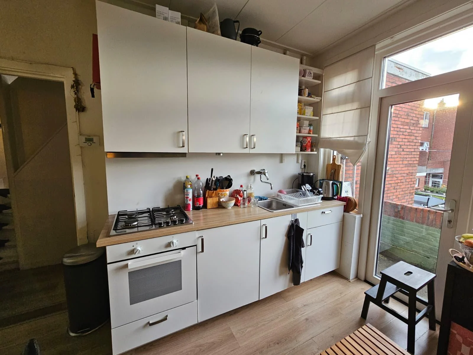 geblurde versie van de foto als achtergrond