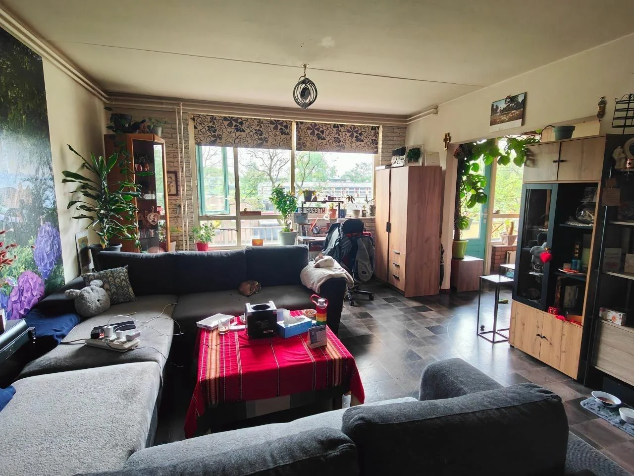 geblurde versie van de foto als achtergrond