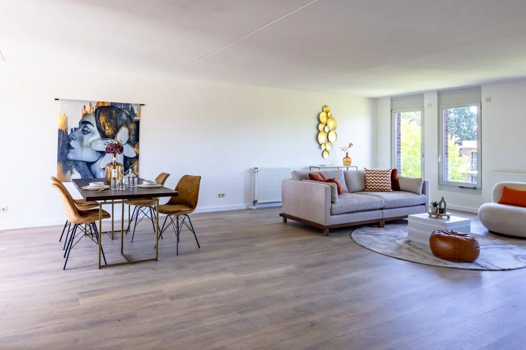 geblurde versie van de foto als achtergrond