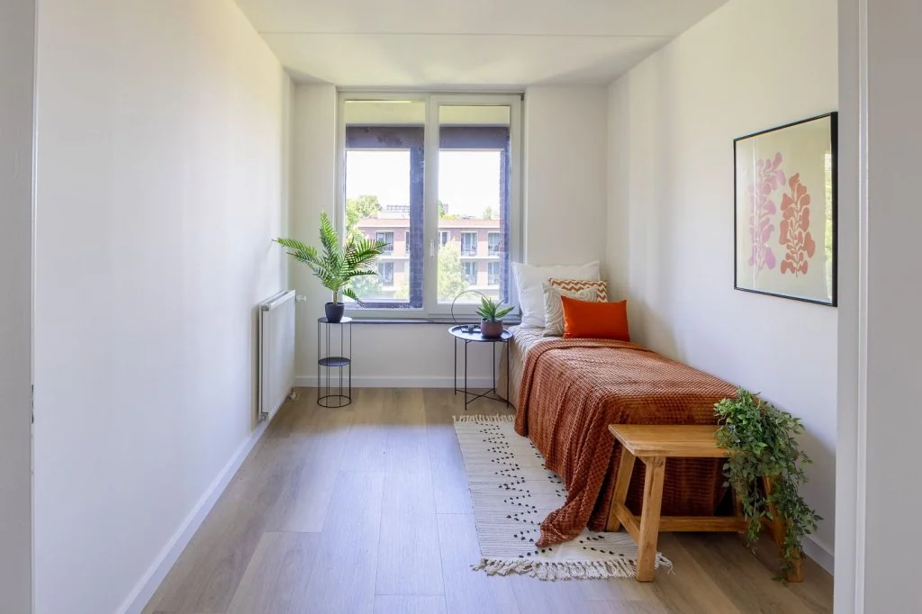 geblurde versie van de foto als achtergrond